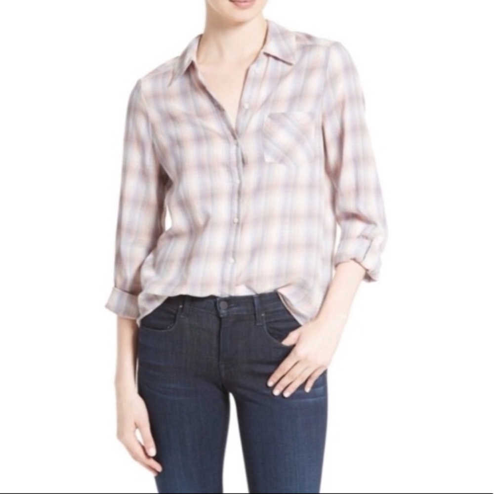 Joie ~ Jerrie plaid button down